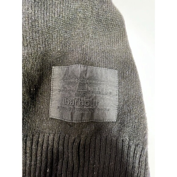 Barbour Beacon brand men’s navy blue 100% lambswool sweater XL - Picture 3 of 13